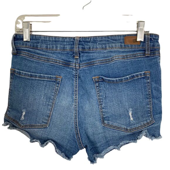 RSQ Cutoff Shorts Womens Size 9 Venice Midrise Denim Distressed - Picture 4 of 5